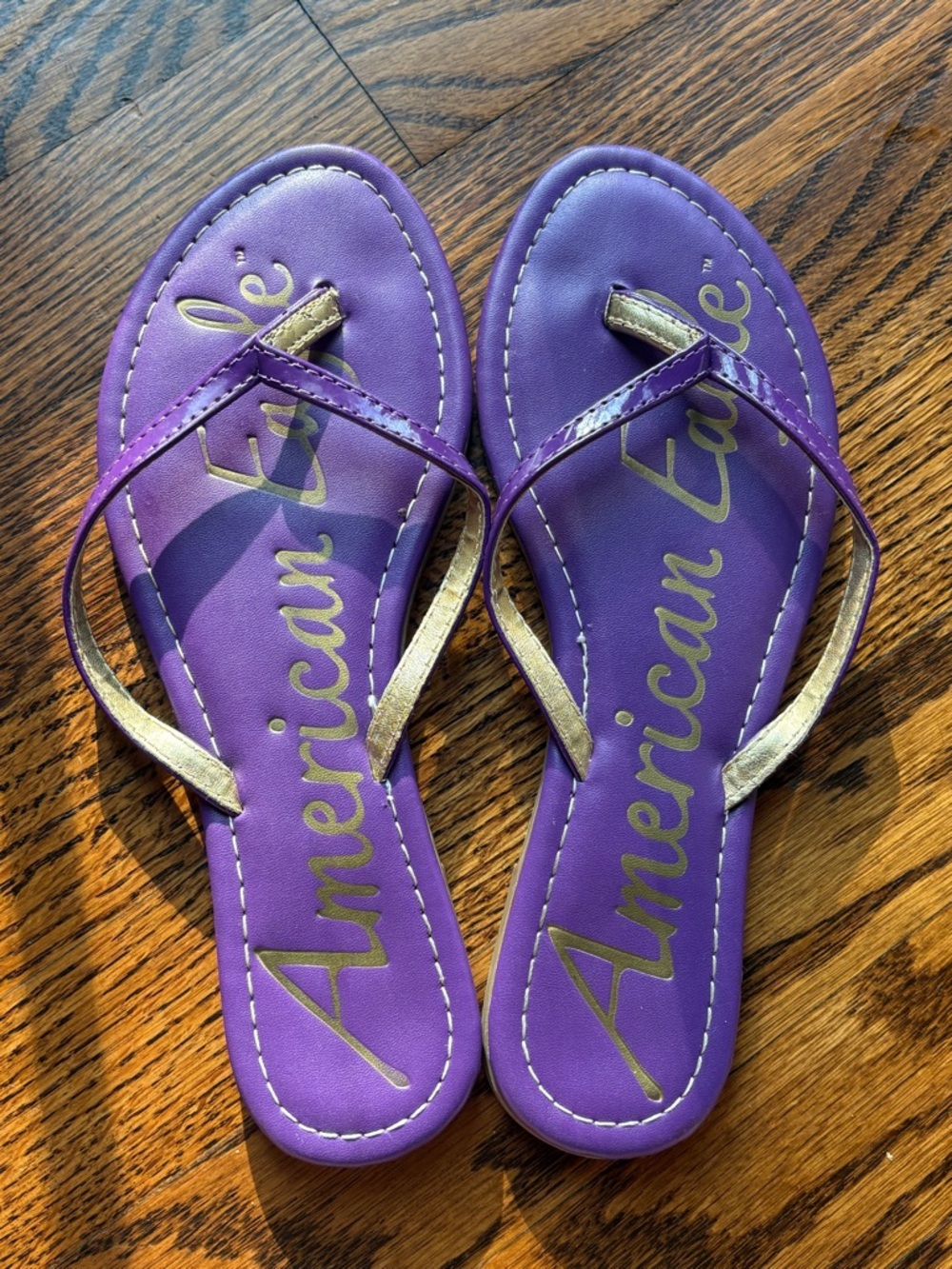 American Eagle Vintage Y2K Purple Flip Flops